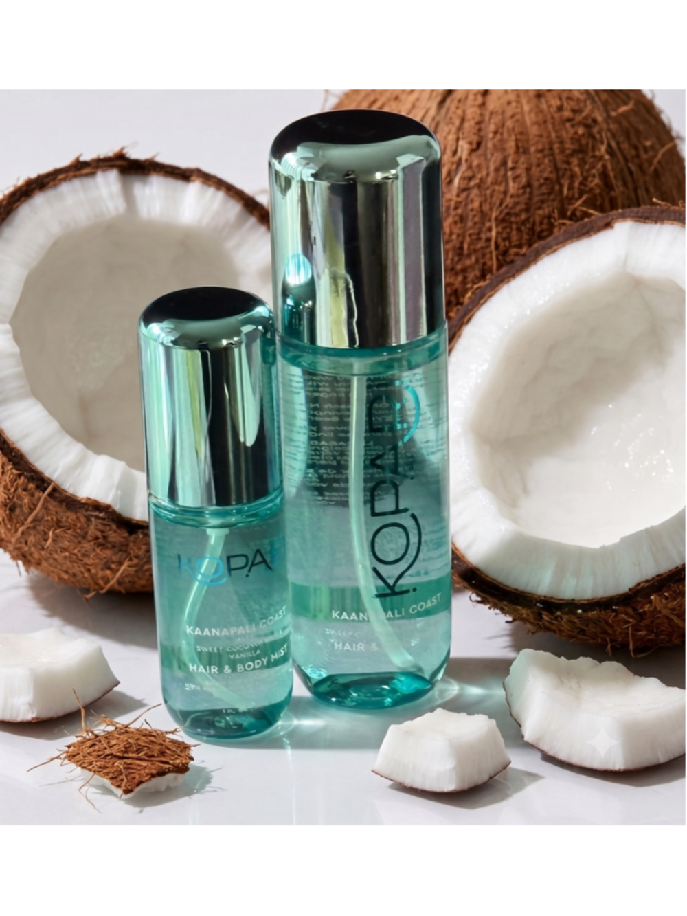 New Coconut Hair & Body Mist, Kaanapali Coast Hair & Body Mist, regular and mini